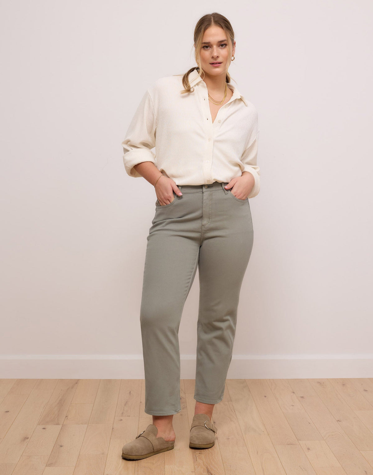 CHLOE STRAIGHT JEANS / SEA MOSS 34