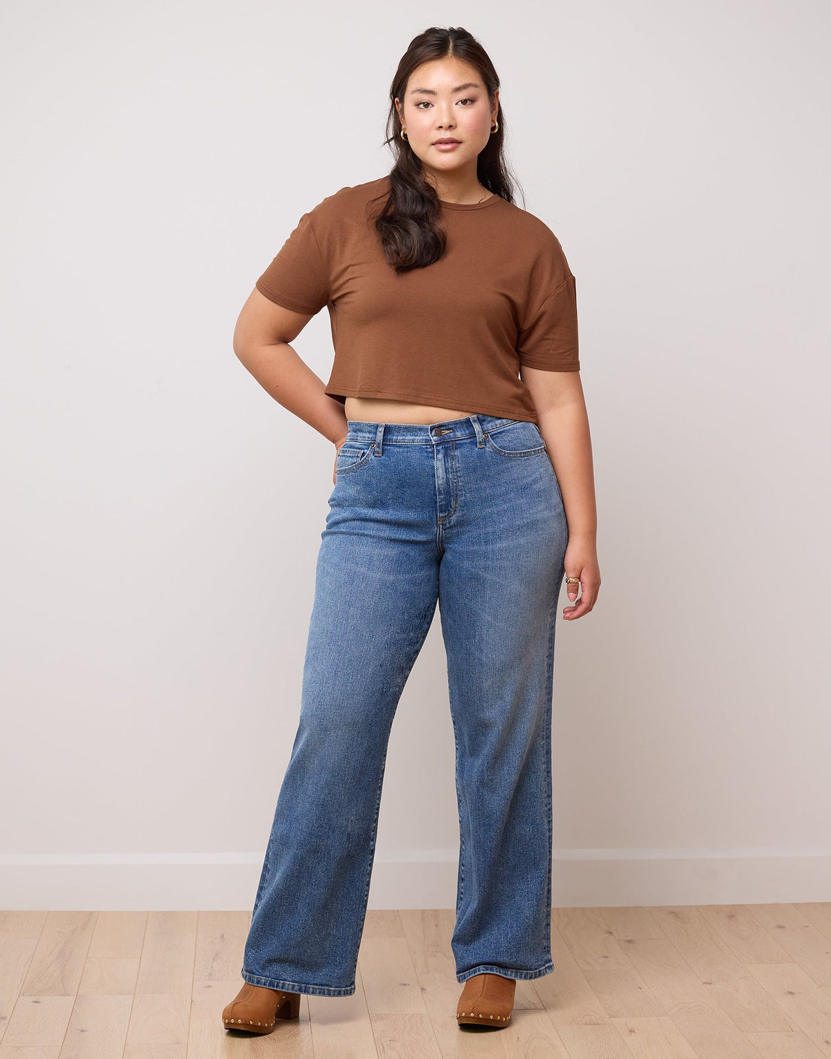 LILY WIDE LEG JEANS / FADED BLUE 34