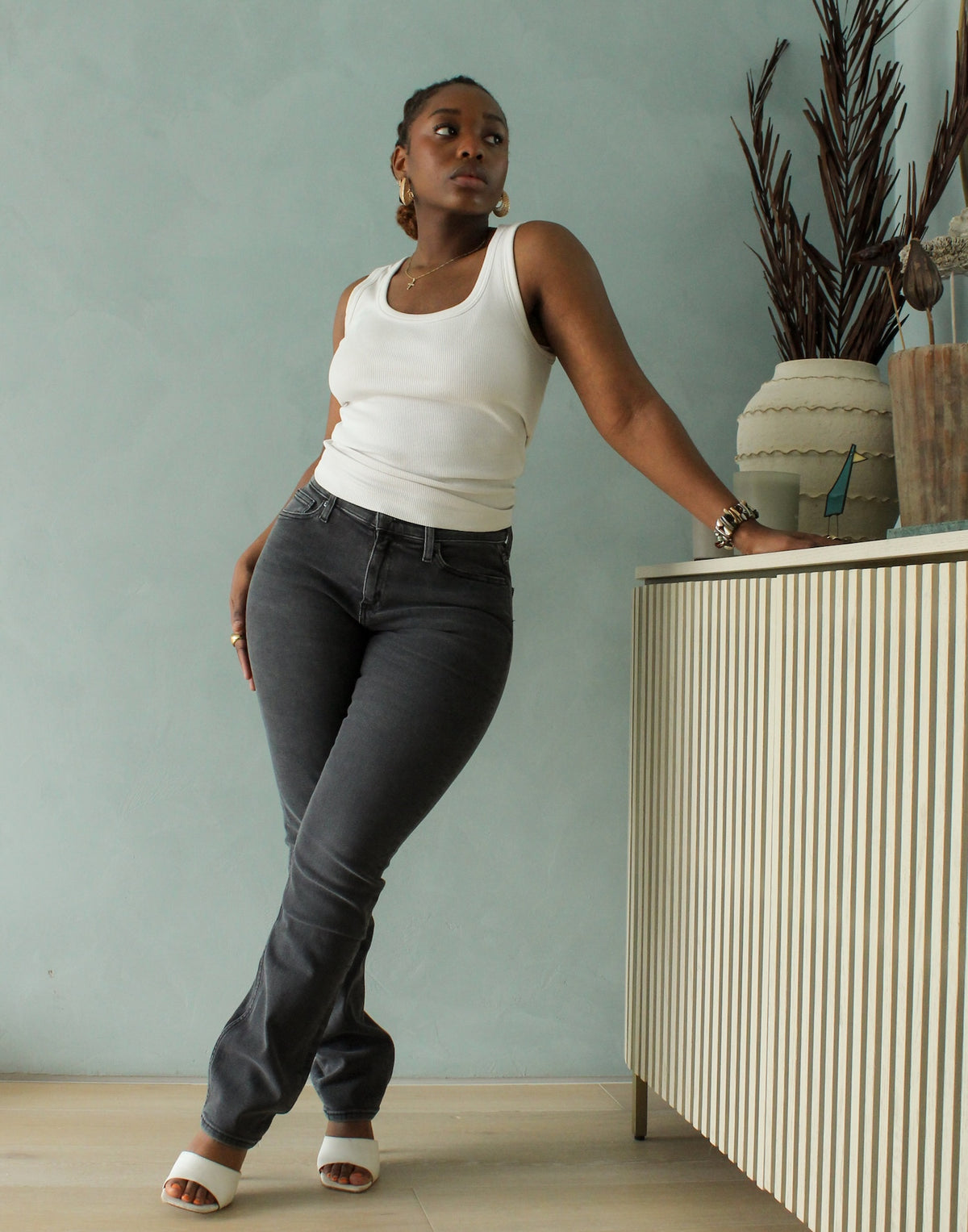 EMILY SLIM JEANS / GRAPHITE