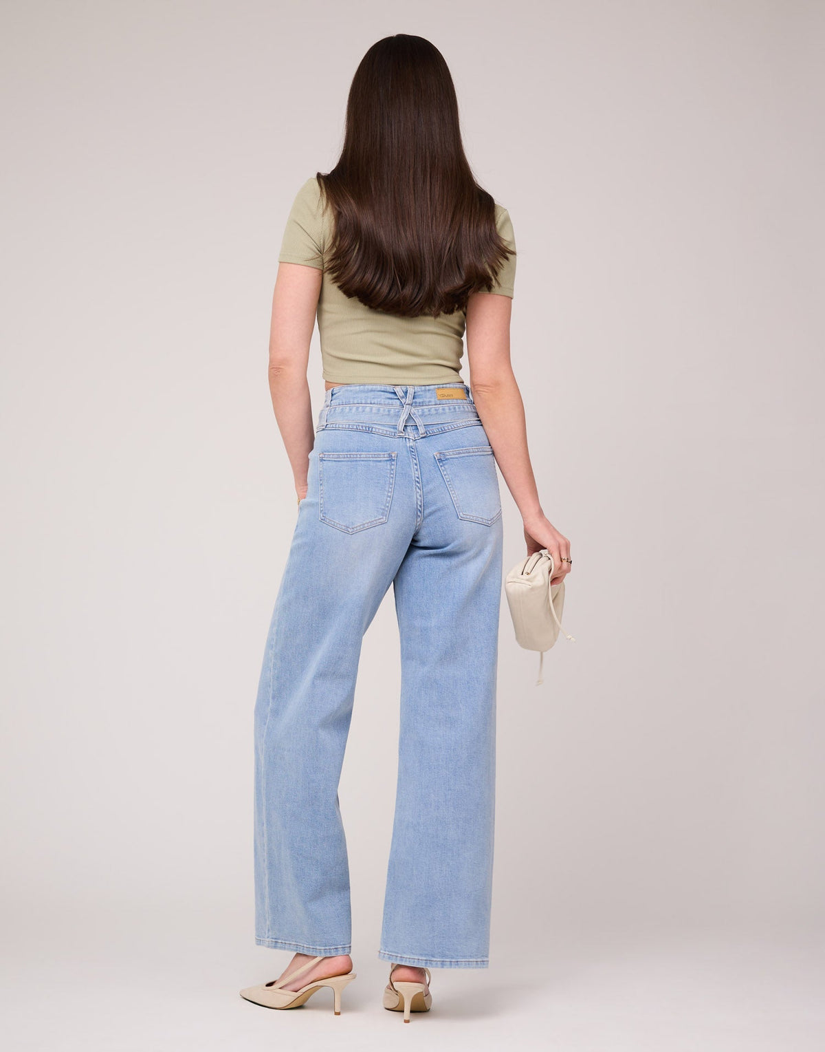 LILY WIDE LEG JEANS / COTTAGE BLUE