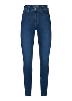 Blue jeans on a white background